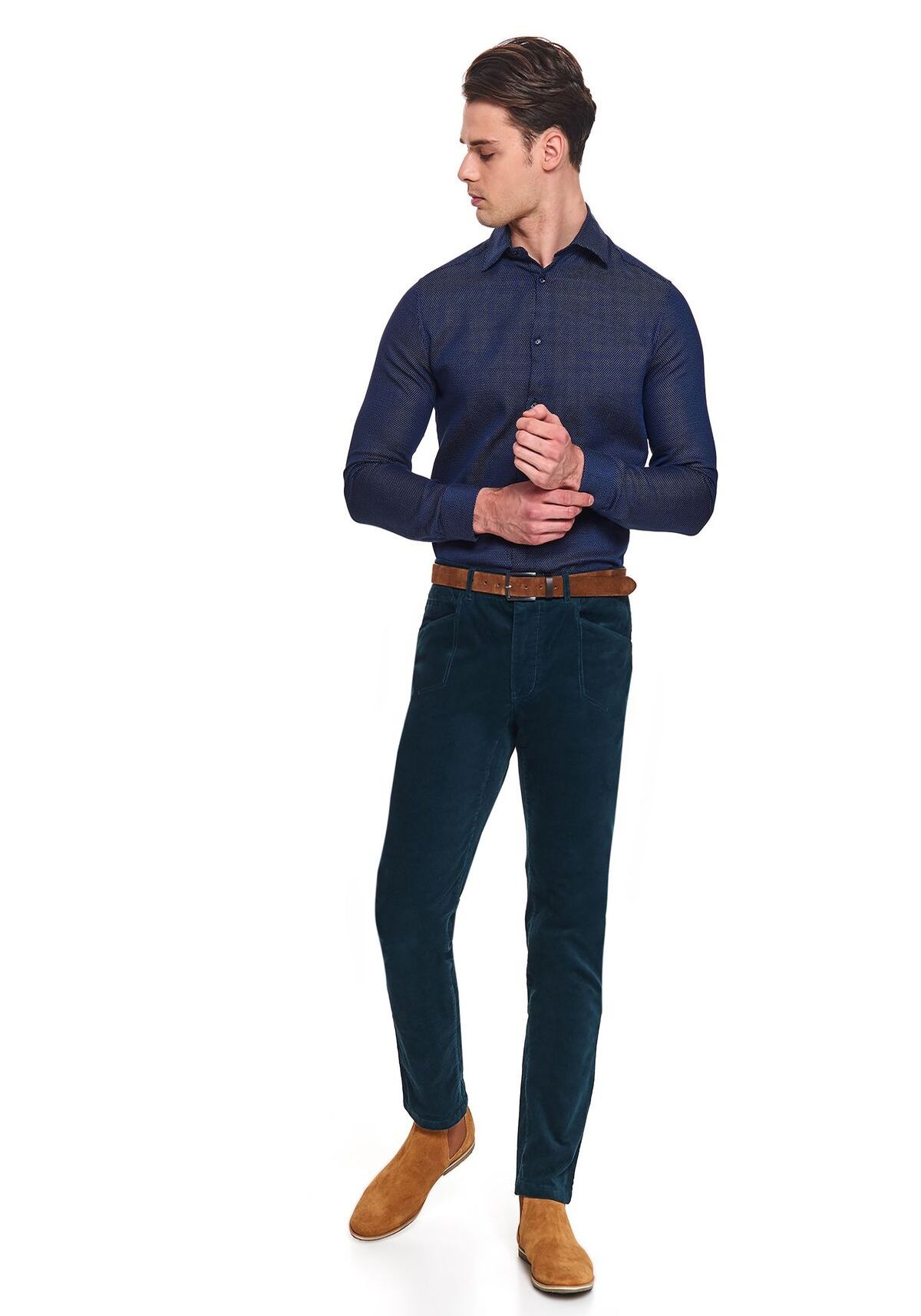 Pantaloni barbati, TOP SECRET, SSP3328, Albastru
