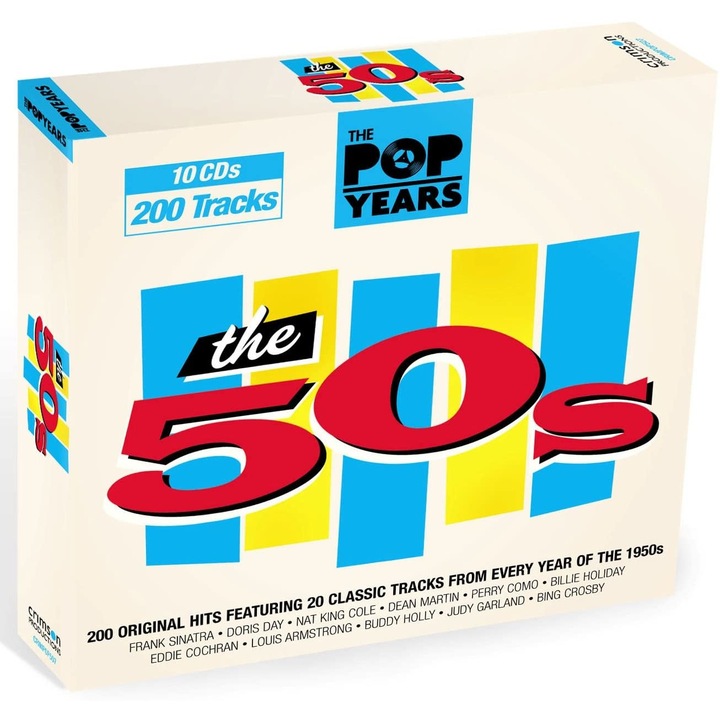 Various Artists - The Pop Years 1950 - 1959 (10 CD Slim Boxset) - CD