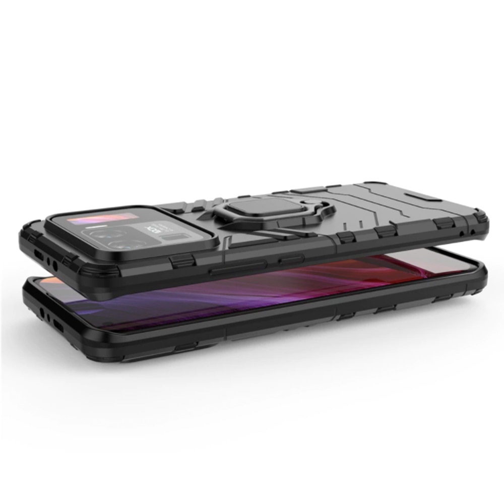 Husa G-Ring Defender compatibila cu Xiaomi Mi 11 Ultra, Antishock Armor, Inel rotativ 360 grade, Magnet suport auto incorporat, TPU si PC, Black