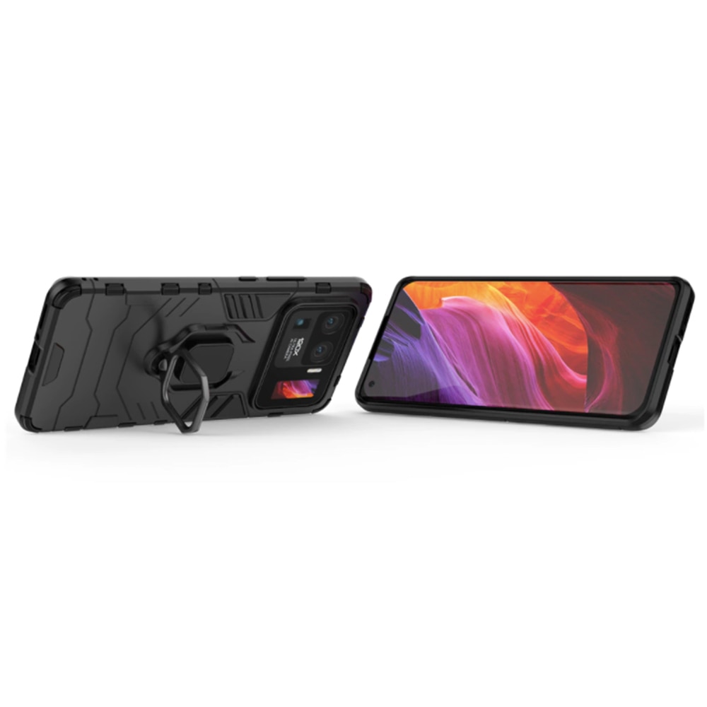 Husa G-Ring Defender compatibila cu Xiaomi Mi 11 Ultra, Antishock Armor, Inel rotativ 360 grade, Magnet suport auto incorporat, TPU si PC, Black