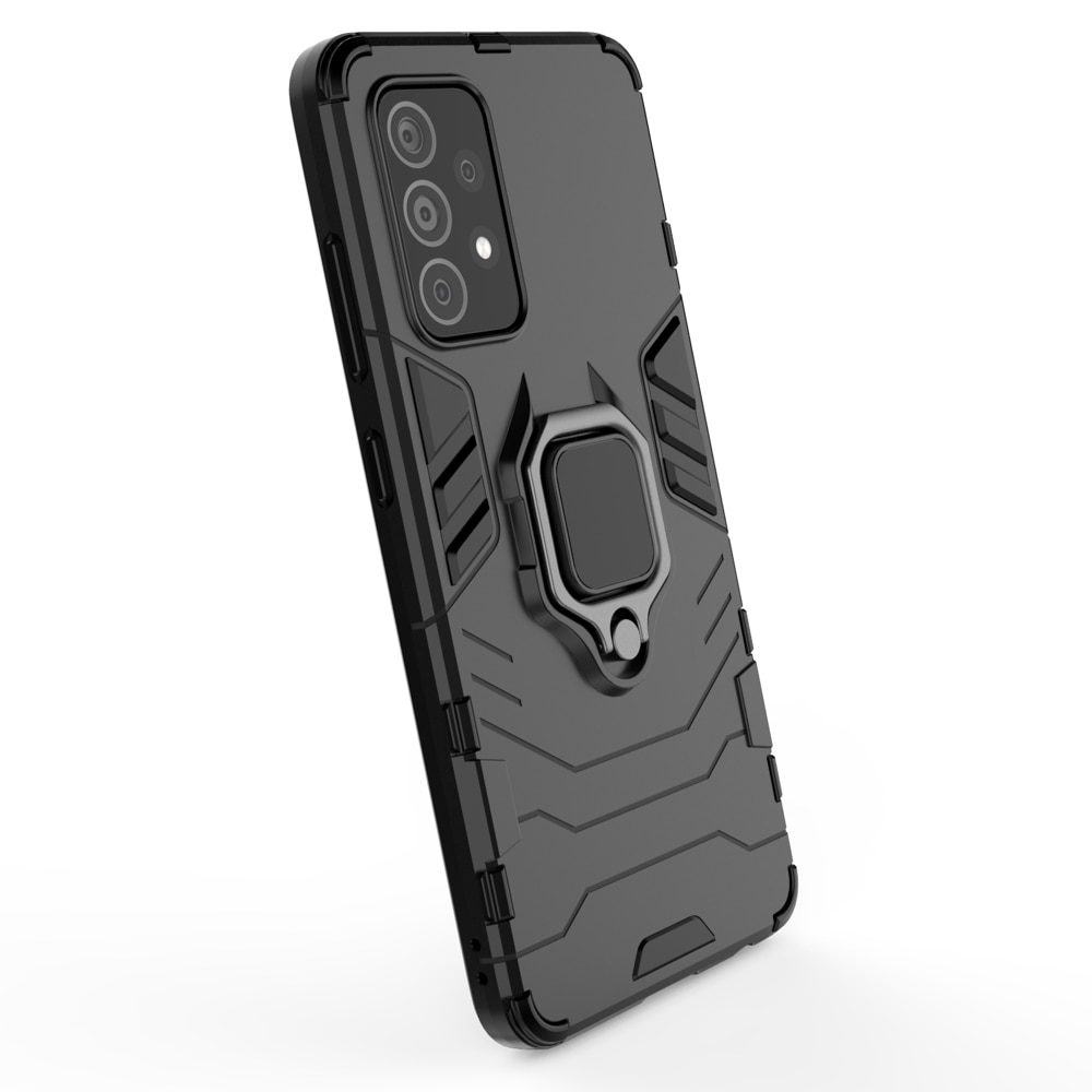 Husa G-Ring Defender compatibila cu Samsung Galaxy A13 4G, Antishock Armor, Inel rotativ 360 grade, Magnet suport auto incorporat, TPU si PC, Black