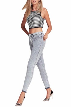 Top Scurt Dama, Guess-FN96, Negru/Alb, Xs Top Scurt Dama, Guess-FN96, Negru/Alb, Xs