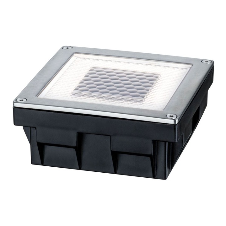 Spot LED Paulmann Solar pardoseala Exterior Patrat Incastrabil IP67 0.24W 220V 2700k Lumina alb cald