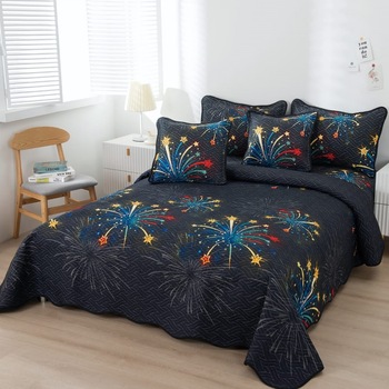 Set cuvertura matlasata si 4 fete de perna, 220 x 240 cm, pat dublu, Casa de Vis, B022 Set cuvertura matlasata si 4 fete de perna, 220 x 240 cm, pat dublu, Casa de Vis, B022