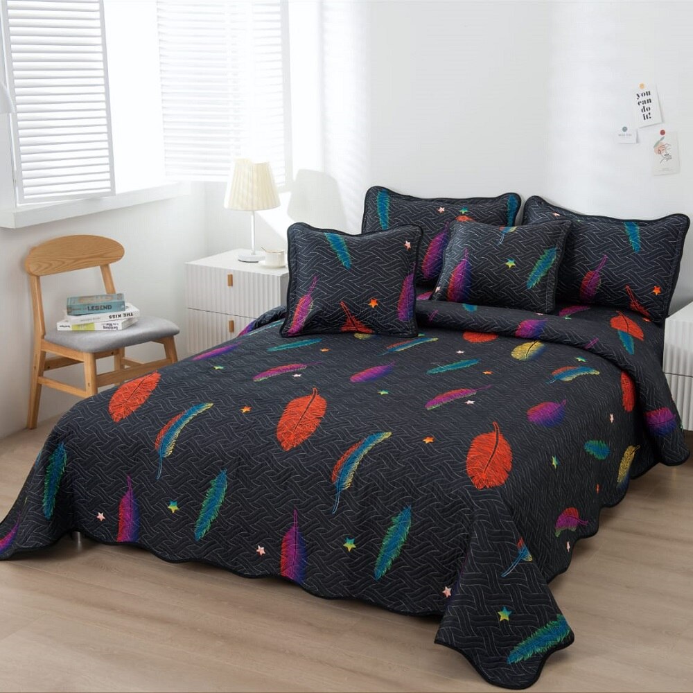 Set cuvertura matlasata si 4 fete de perna, 220 x 240 cm, pat dublu, Casa de Vis, B025