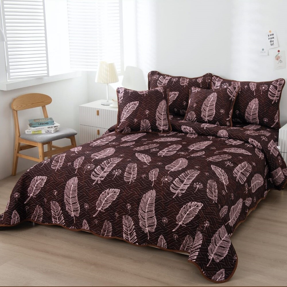 Set cuvertura matlasata si 4 fete de perna, 220 x 240 cm, pat dublu, Casa de Vis, B024