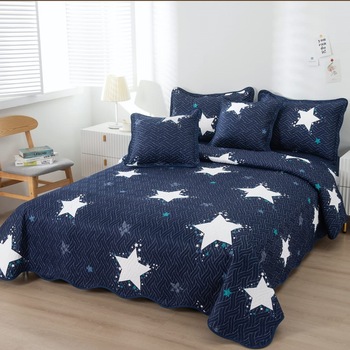 Set cuvertura matlasata si 4 fete de perna, 220 x 240 cm, pat dublu, Casa de Vis, B030 Set cuvertura matlasata si 4 fete de perna, 220 x 240 cm, pat dublu, Casa de Vis, B030