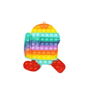 Jucarie antistres din silicon, Pop it Now and Flip It, Among Us, Multicolor, Model 2 Jucarie antistres din silicon, Pop it Now and Flip It, Among Us, Multicolor, Model 2