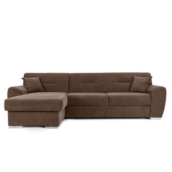 Coltar Extensibil ASTORIA, cu lada de depozitare, 281x168x85 cm, Stanga, Maro Coltar Extensibil ASTORIA, cu lada de depozitare, 281x168x85 cm, Stanga, Maro