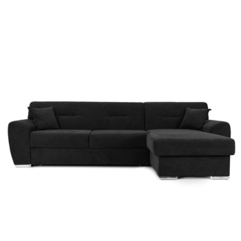 Coltar Extensibil ASTORIA, cu lada de depozitare, 281x168x85 cm, Dreapta, Negru Coltar Extensibil ASTORIA, cu lada de depozitare, 281x168x85 cm, Dreapta, Negru