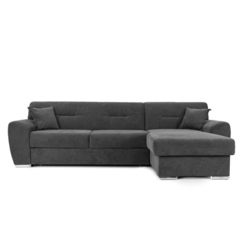 Coltar Extensibil ASTORIA, cu lada de depozitare, 281x168x85 cm, Dreapta, Gri Coltar Extensibil ASTORIA, cu lada de depozitare, 281x168x85 cm, Dreapta, Gri