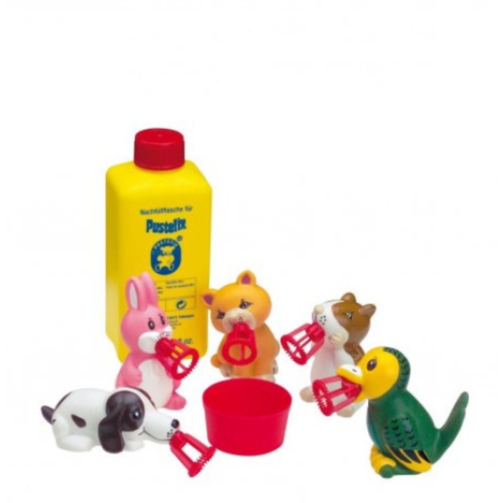 Set baloane de sapun Pustefix 5 figurine vesele animalute