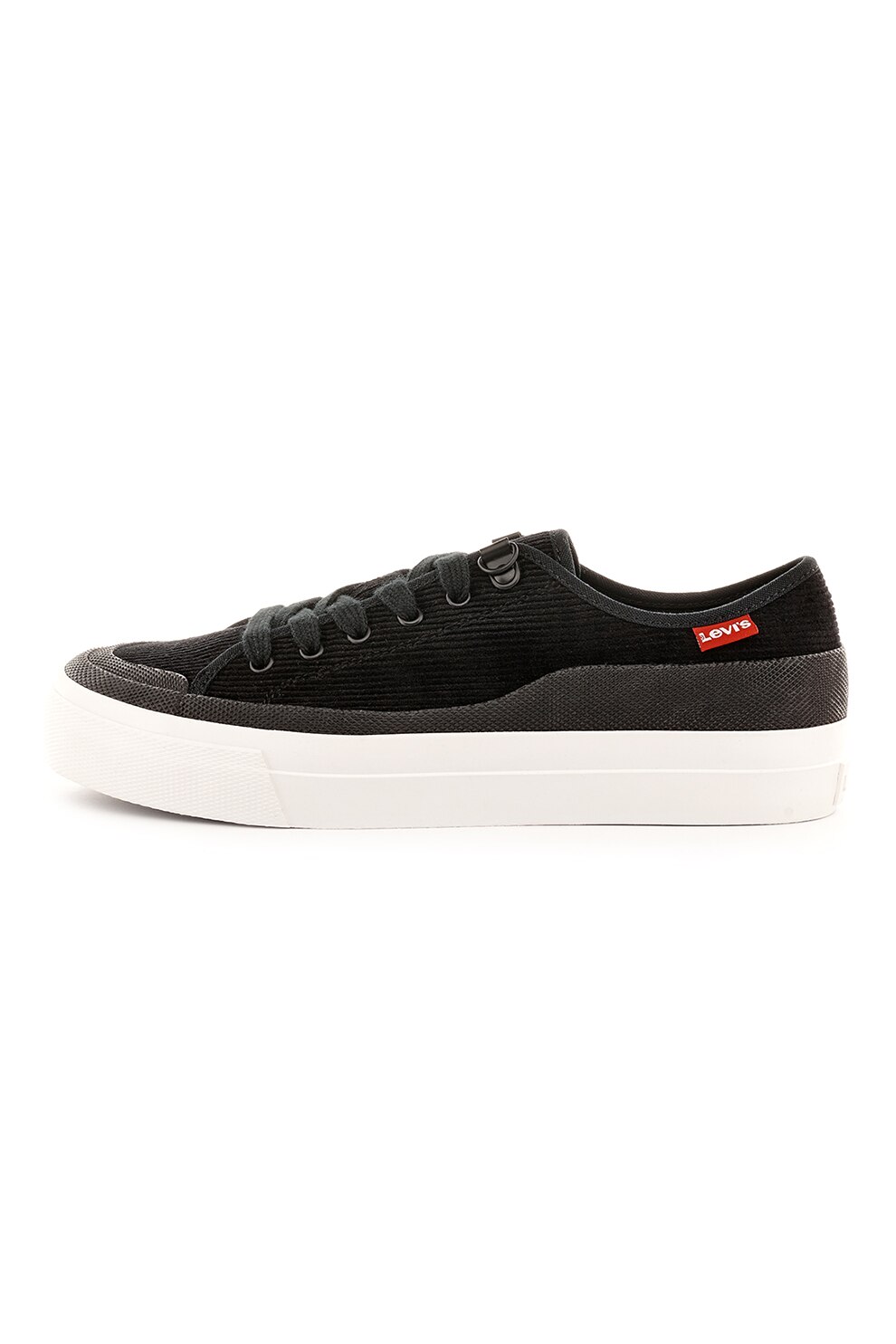 Levi's, Tenisi low-top din reiat, Negru