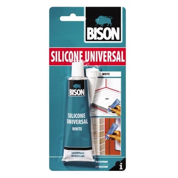Silicon universal Bison, 60ml, Alb Silicon universal Bison, 60ml, Alb