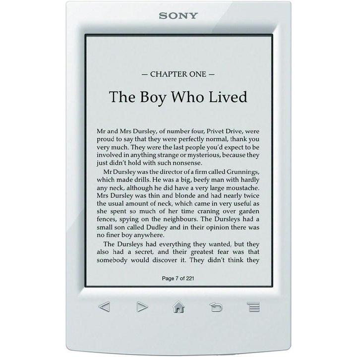 eBook Reader Sony PRS-T2 Touch, Wi-Fi, Alb
