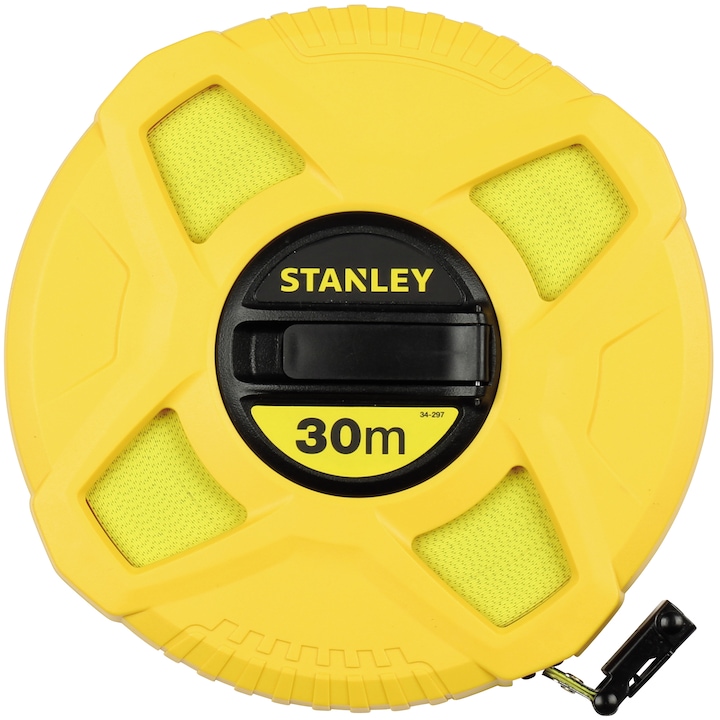 Ruleta Stanley cu carcasa inchisa, banda fibra sticla, 30 m