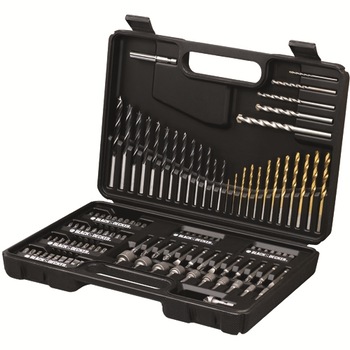 Set 109 accesorii Black & Decker - burghie metal titan, zidarie, lemn, capete de insurubare A7200 Set 109 accesorii Black & Decker - burghie metal titan, zidarie, lemn, capete de insurubare A7200