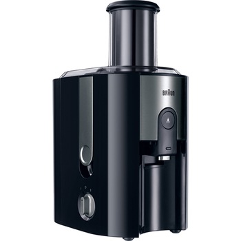 Storcator de fructe si legume Braun J500, 900 W, Recipient suc 1.25 l, Recipient pulpa 2 l, 2 Viteze, Tub de alimentare 75 mm, Negru Storcator de fructe si legume Braun J500, 900 W, Recipient suc 1.25 l, Recipient pulpa 2 l, 2 Viteze, Tub de alimentare 75 mm, Negru