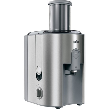 Storcator de fructe si legume Braun J700, 1000 W, Recipient suc 1.25 l, Recipient pulpa 2 l, 2 Viteze, Tub de alimentare 75 mm, Inox Storcator de fructe si legume Braun J700, 1000 W, Recipient suc 1.25 l, Recipient pulpa 2 l, 2 Viteze, Tub de alimentare 75 mm, Inox