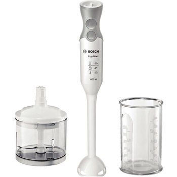 Mixer vertical Bosch MSM66020, 600 W, 12 Viteze, Minitocator, Alb/Gri Mixer vertical Bosch MSM66020, 600 W, 12 Viteze, Minitocator, Alb/Gri