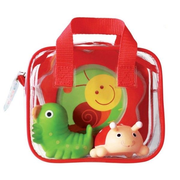 Set jucarii de baie Ludi, Carte si stropitori, rosu