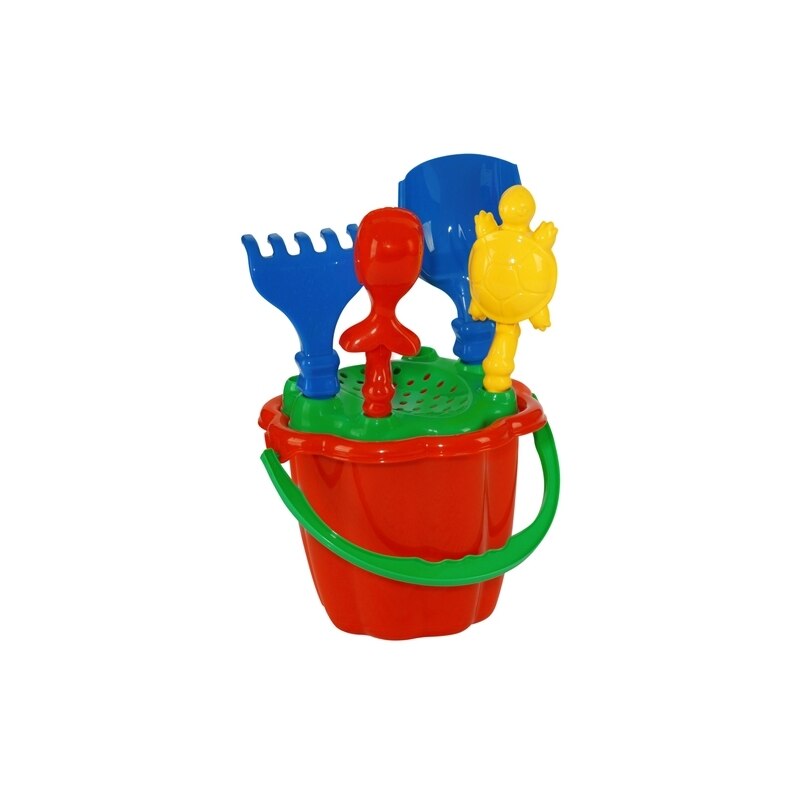 Galeata Tupiko pentru nisip cu 5 accesorii, 32x20,5 cm, Robentoys