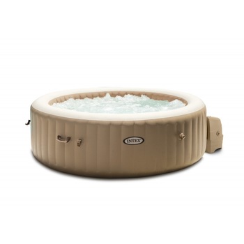 Piscina gonflabila jacuzzi cu masaj si pompa filtrare, dimensiuni 196 x 71 cm, volum 795 litri, culoare maro Piscina gonflabila jacuzzi cu masaj si pompa filtrare, dimensiuni 196 x 71 cm, volum 795 litri, culoare maro