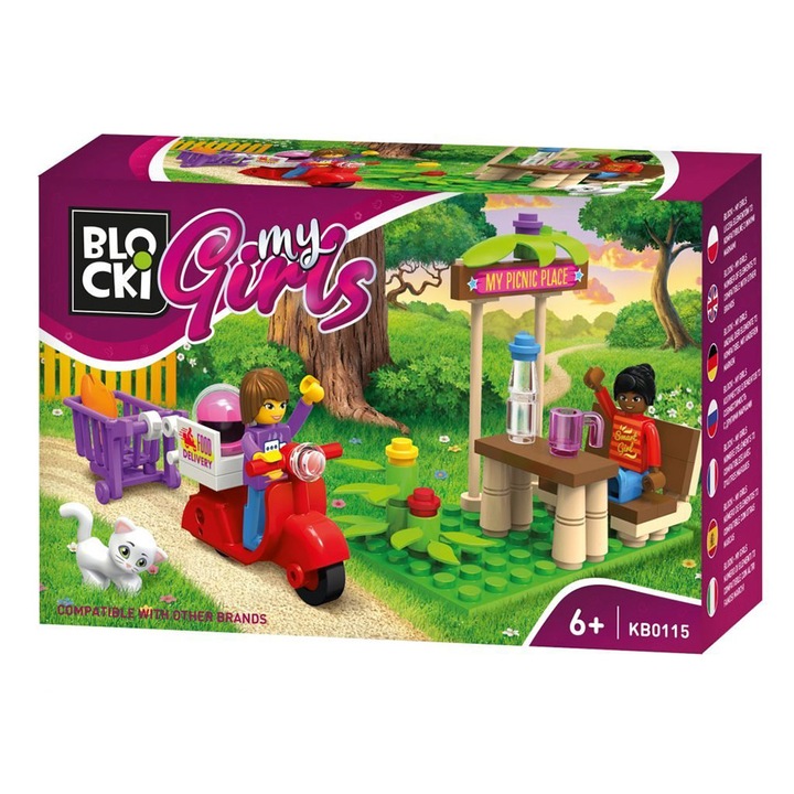 Set de constructie Blocki My Girls - Picnic, 73 piese