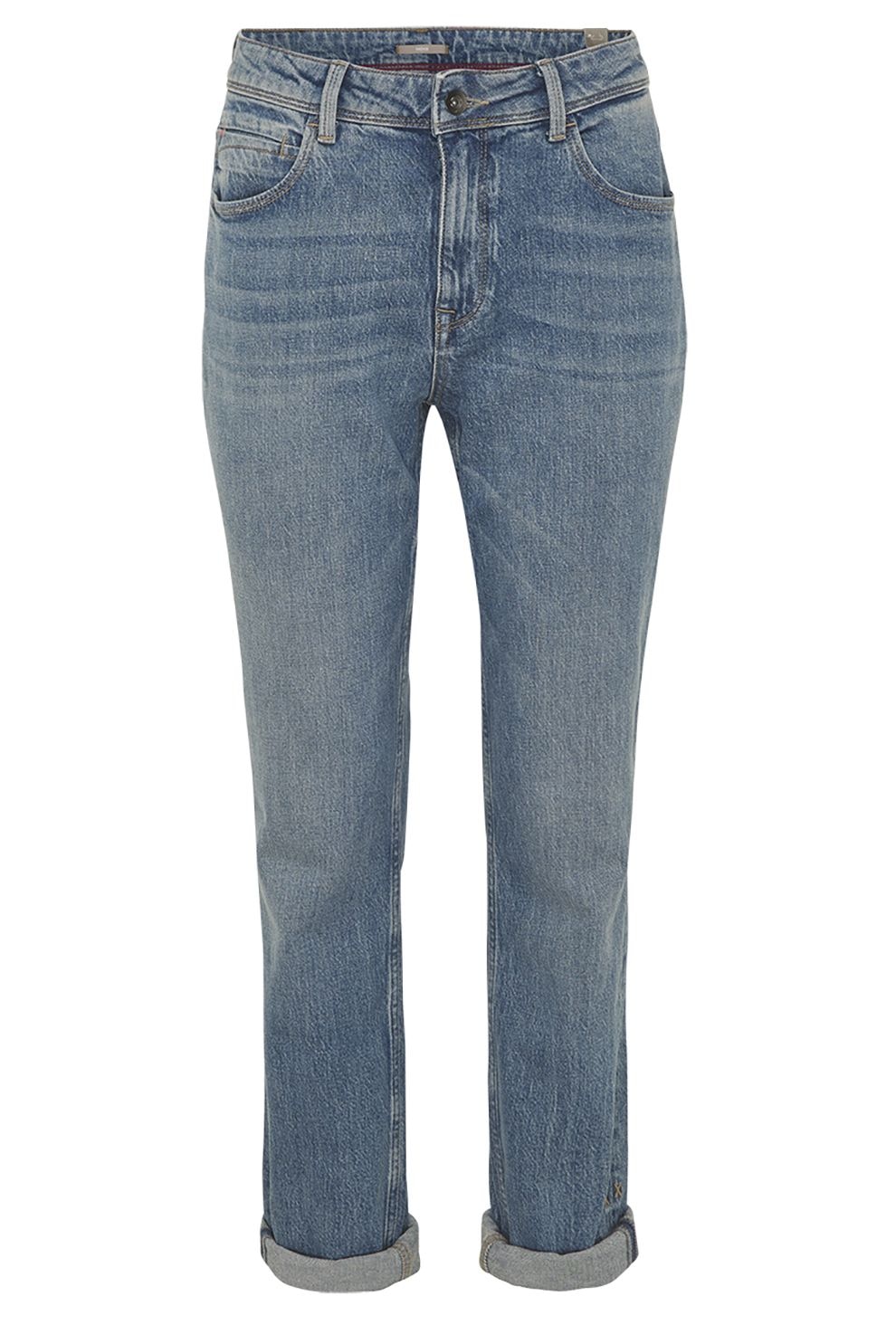 Mexx, Blugi drepti cu aspect decolorat Ina, Albastru