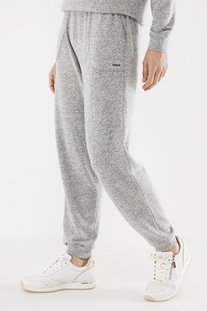 Mexx, Pantaloni sport cu talie inalta, Gri Mexx, Pantaloni sport cu talie inalta, Gri