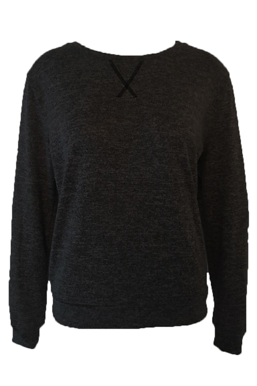 Mexx, Bluza sport cu decolteu la baza gatului, Negru