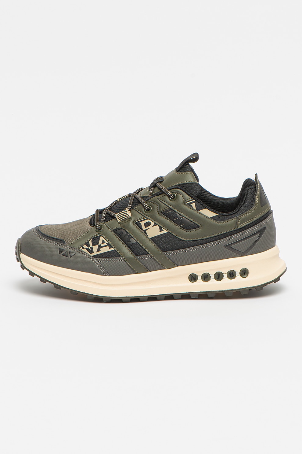 Napapijri, Pantofi sport Slate Ripstop, Verde militar/gri inchis