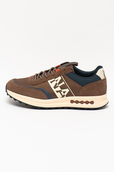Napapijri, Pantofi sport low-top cu garnituri de piele intoarsa Slate, Maro/Alb prafuit Napapijri, Pantofi sport low-top cu garnituri de piele intoarsa Slate, Maro/Alb prafuit