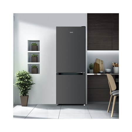 Combina frigorifica CHIQ FBM205L42, 205L, clasa E, low frost, garantie compresor 12 ani, 39 db, dark inox