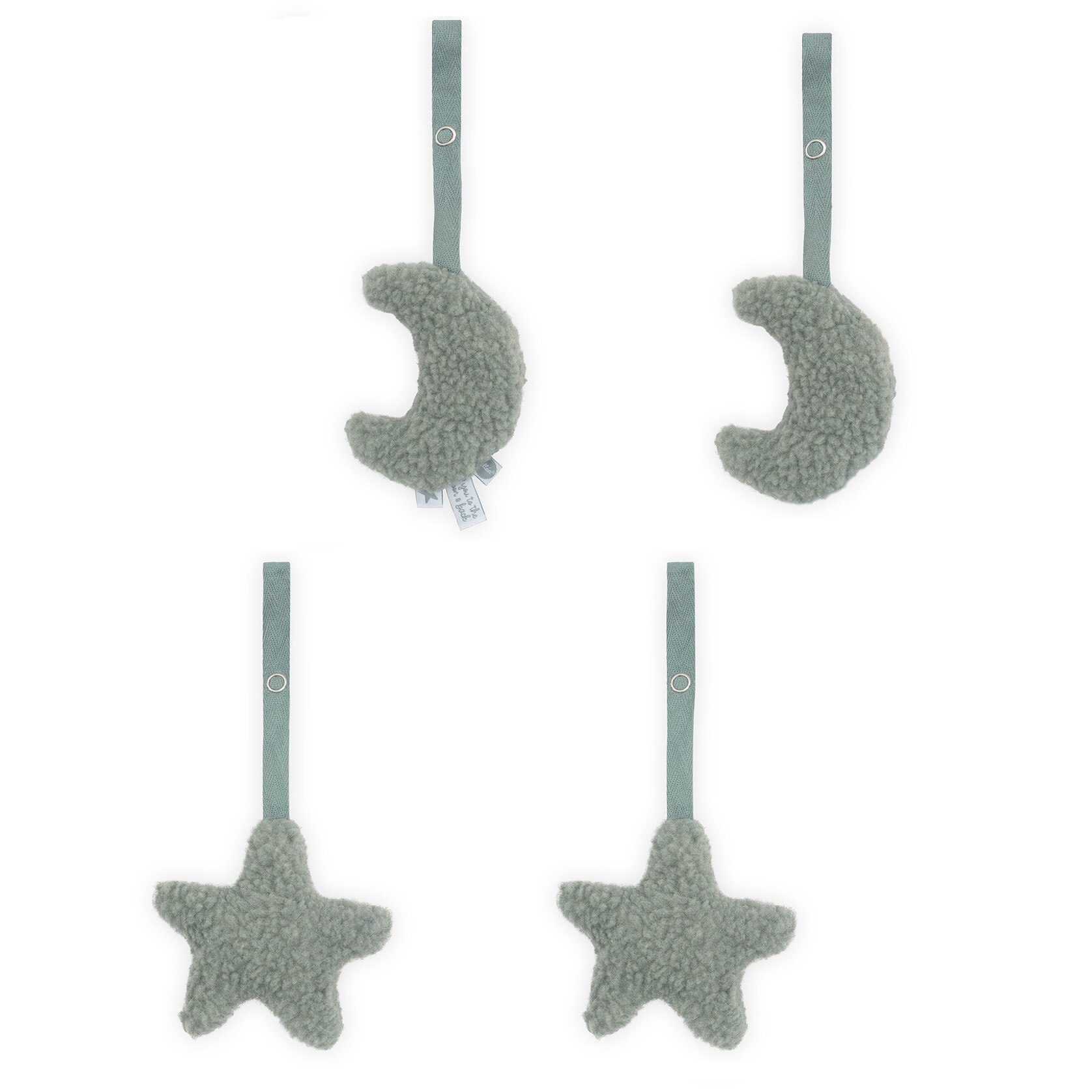 Set 4 jucarii pentru centru activitati Jollein moon, verde