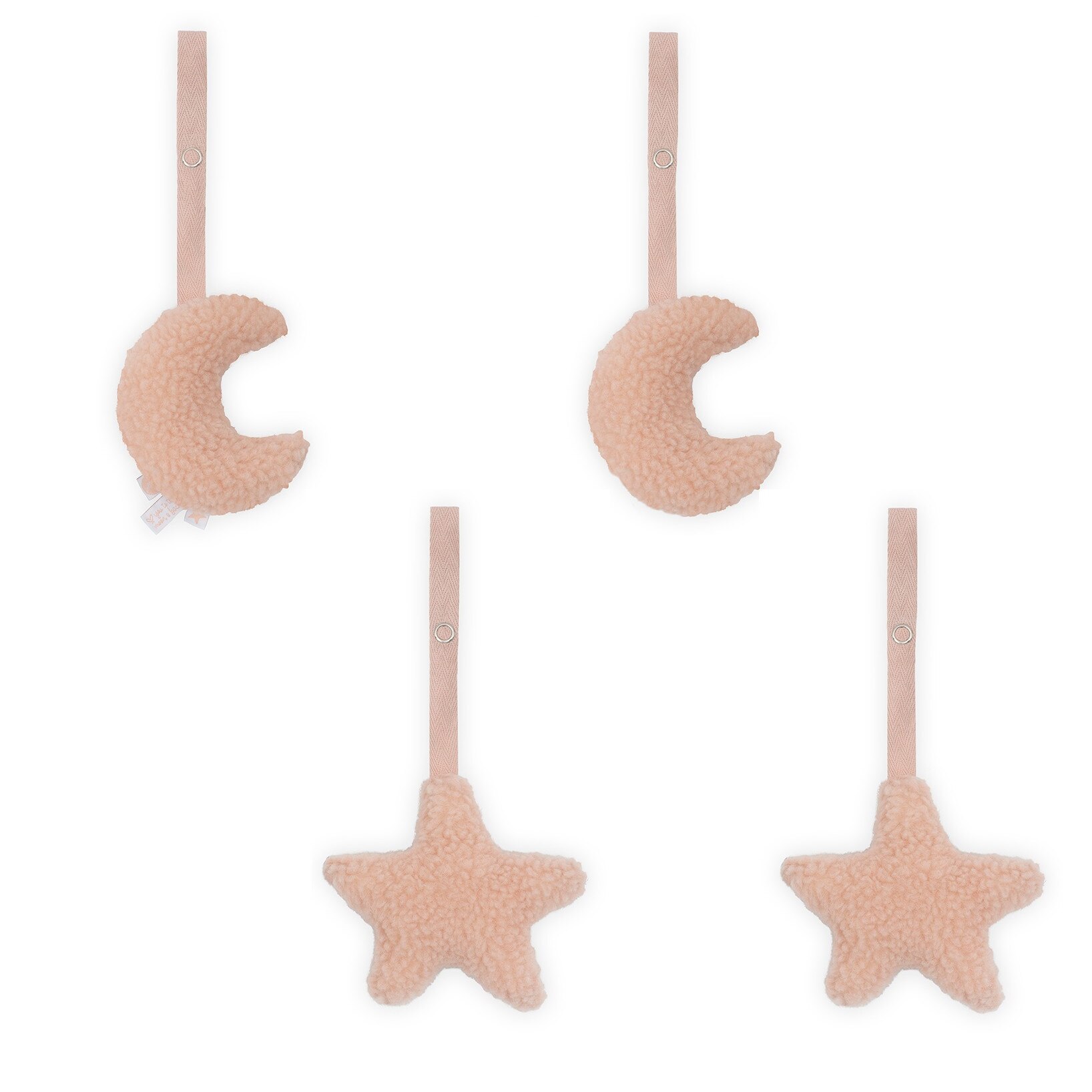 Set 4 jucarii pentru centru activitati Jollein moon, roz