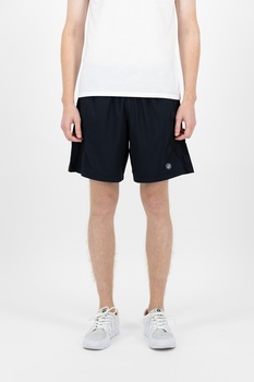 Asics, Pantaloni scurti cu talie joasa pentru fitness, Negru Asics, Pantaloni scurti cu talie joasa pentru fitness, Negru