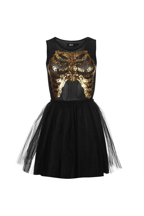 Дамска рокля Iron Fist Party, Черен/Златист, L EU