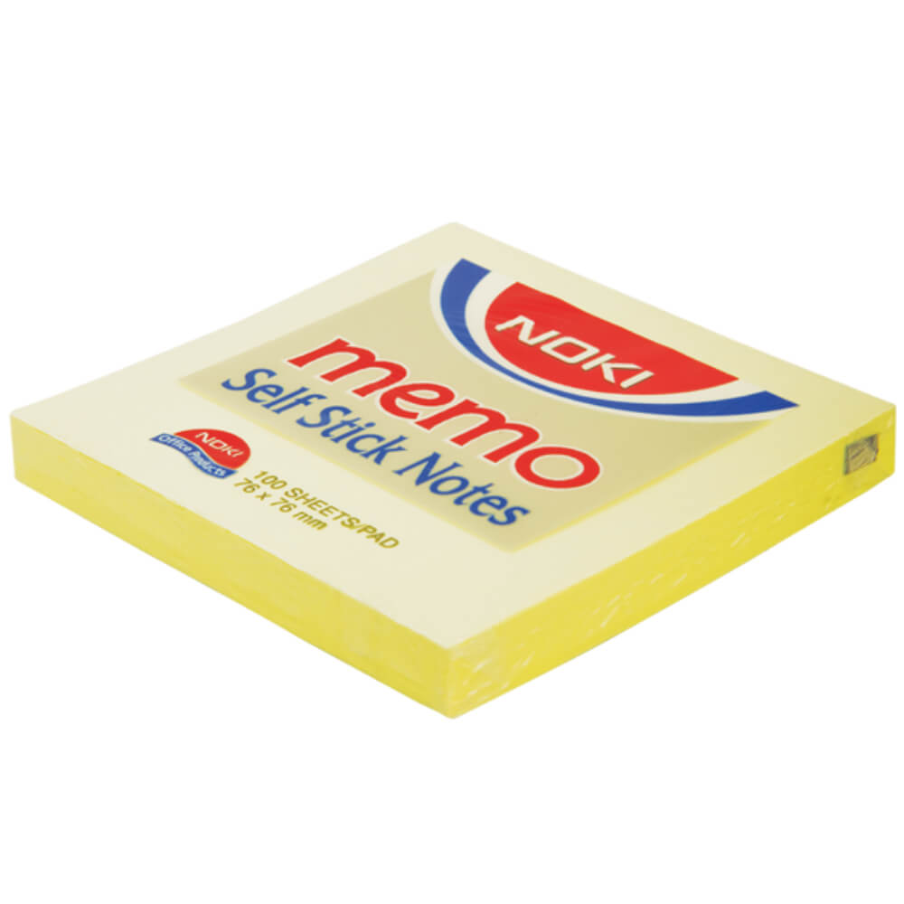 Set 100 Notite Adezive Noki, 76x76mm, Galben Pal