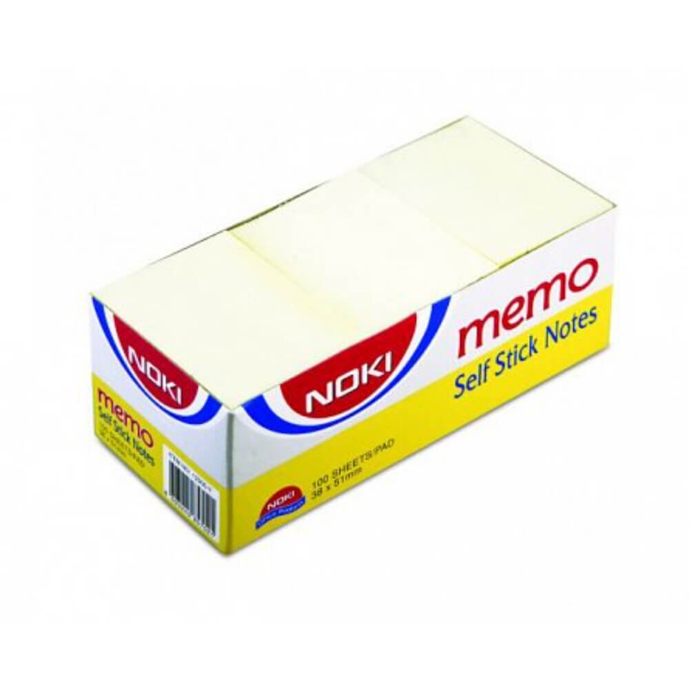 Set 100 Notite Adezive Noki, 38x51mm, Galben Pal