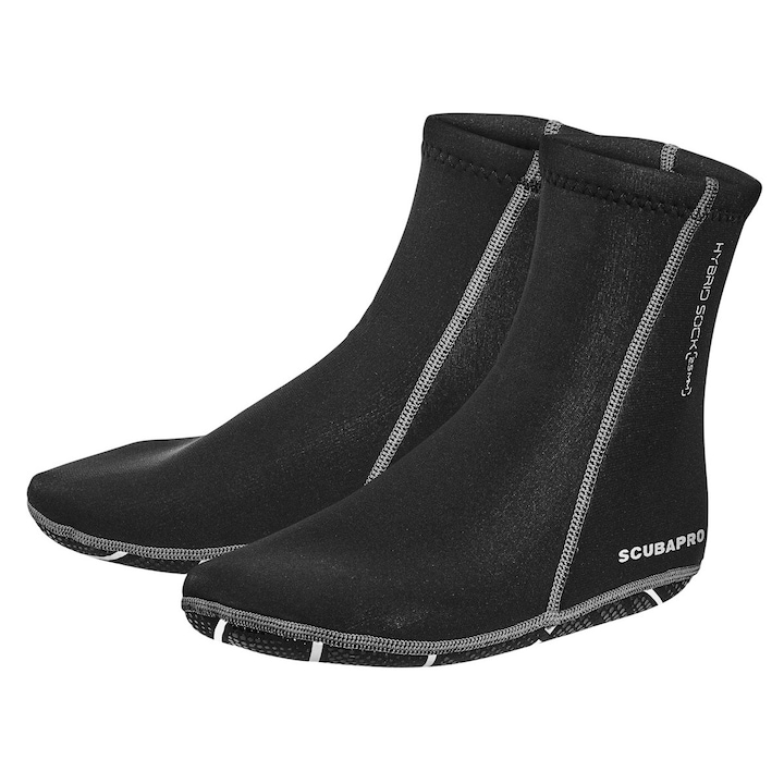 SCUBAPRO Hybrid Sock 2.5 mm Neoprén zokni, Méret 2XL, 45, Fekete