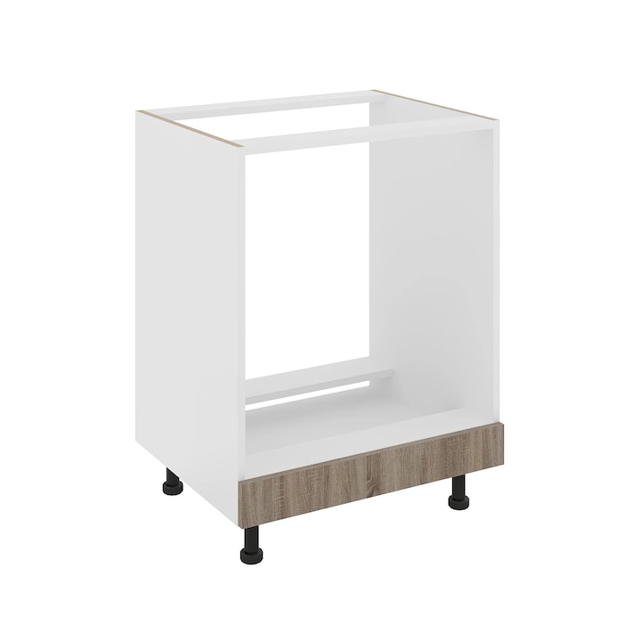 Corp Cuptor haaus Karo, Stejar Sonoma Inchis/Alb, 60 x 50 x 80 cm