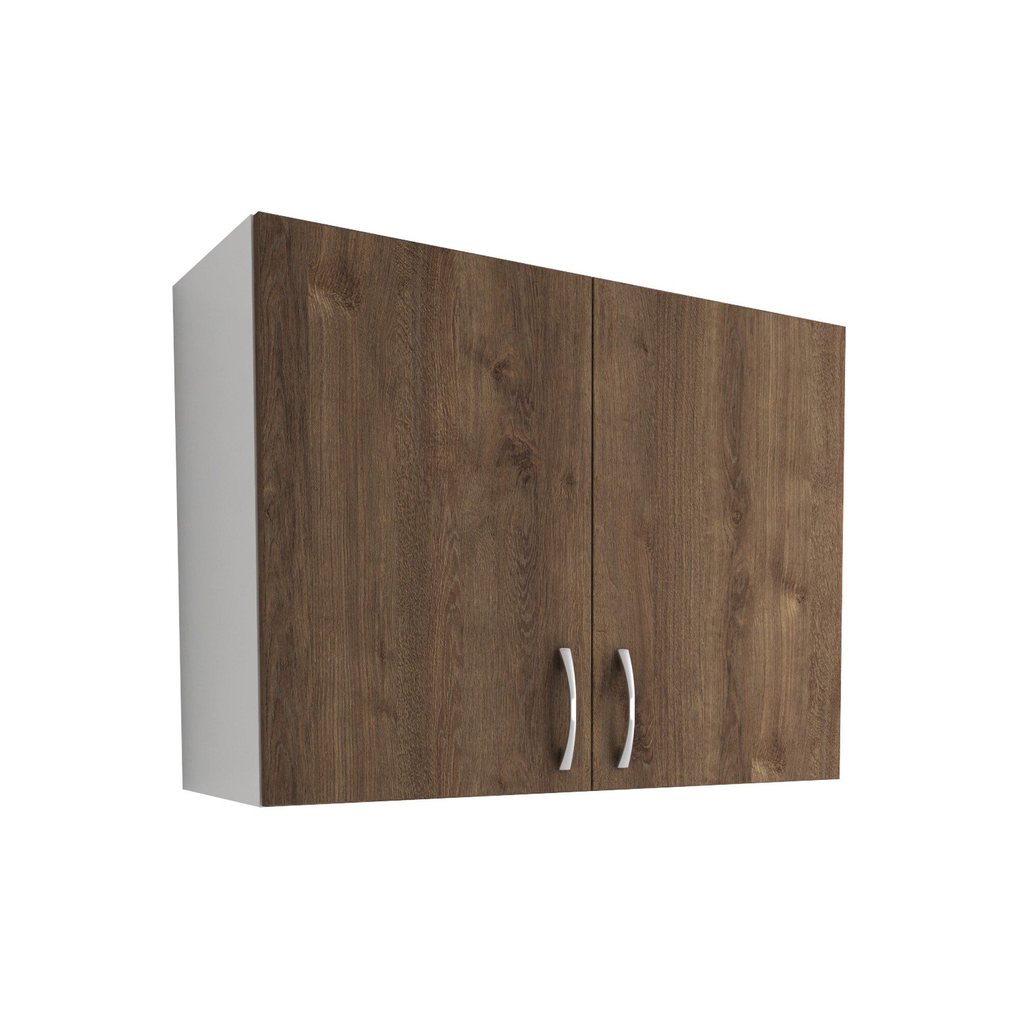 Corp Superior 2 Usi, Alb/Stejar Bronz, 80 x 30 x 60 cm