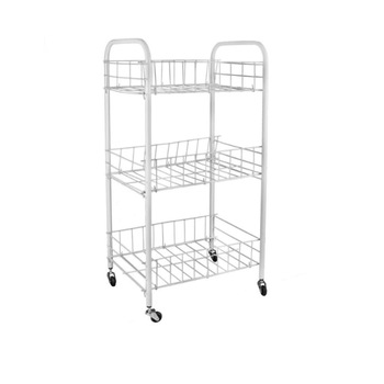Etajera din metal cu roti si 3 rafturi, 34x26x70 cm Etajera din metal cu roti si 3 rafturi, 34x26x70 cm