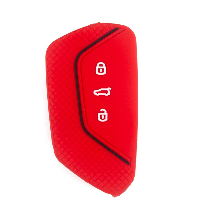VW Golf 8 / Skoda Octavia 4 / VW ID3 / Seat Leon 2020 autókulcs tok, piros