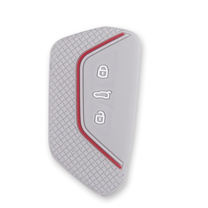 VW Golf 8 / Skoda Octavia 4 / VW ID3 / Seat Leon 2020 autókulcs takaró, világosszürke
