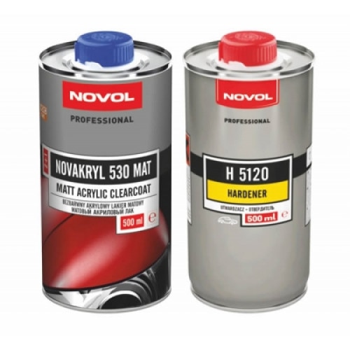 Set Lac NOVOL Novakryl 530 Mat 1,00 L si intaritor H5120 0,5L