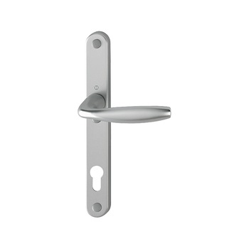 Maner usa exterior, Hoppe New York, cu sild pentru cilindru, material aluminiu, culoare gri, 92 x 30 mm Maner usa exterior, Hoppe New York, cu sild pentru cilindru, material aluminiu, culoare gri, 92 x 30 mm