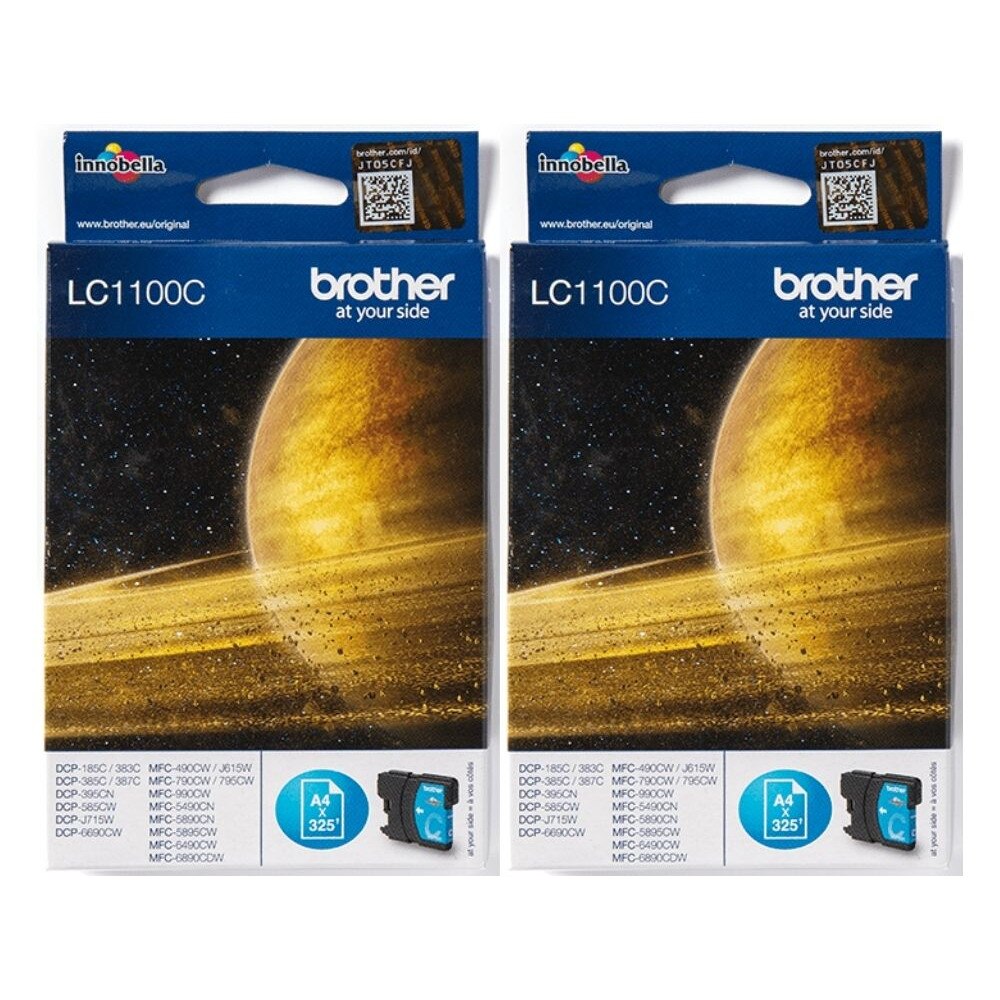 Set Cartus cerneala Brother Original 2x LC1100C Cyan 650 pagini