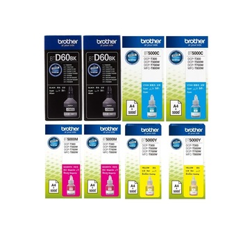 Set Flacon cerneala Brother Original 2x BTD60BK Negru 2x BT5000C Cyan 2x BT5000M Magenta 2x BT5000Y Galben 43000 pagini Set Flacon cerneala Brother Original 2x BTD60BK Negru 2x BT5000C Cyan 2x BT5000M Magenta 2x BT5000Y Galben 43000 pagini